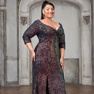 Black Sequin Formal Gown